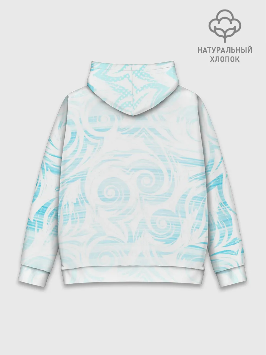 Худи мужской база хлопок / Пингвин рыбачит