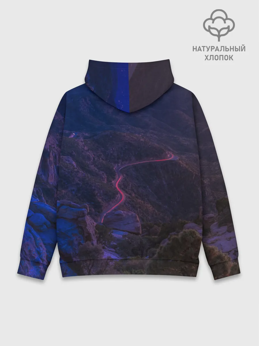 Худи мужской база хлопок / НЕОНОВАЯ ДОРОГА