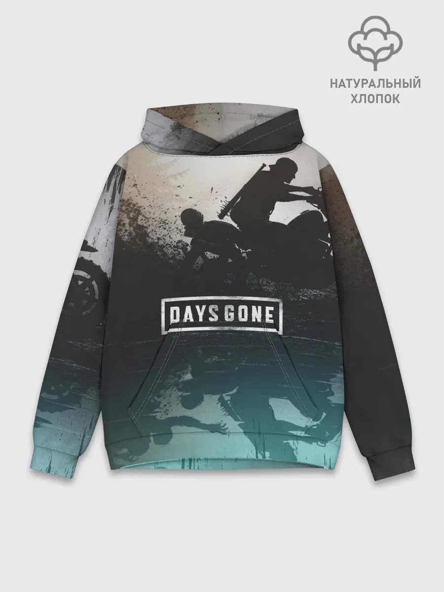 Худи мужской база хлопок / Days gone отражение Дикона