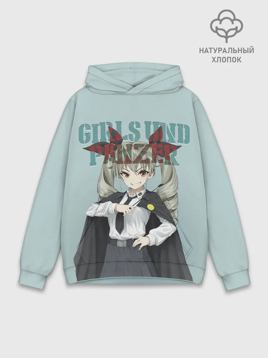 Худи мужской база хлопок / Girls und Panzer