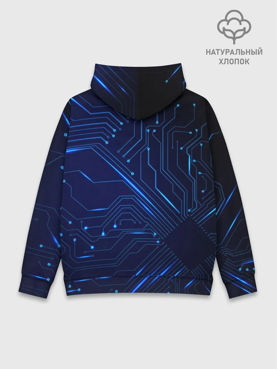 Худи мужской база хлопок / Кибер-Dragon