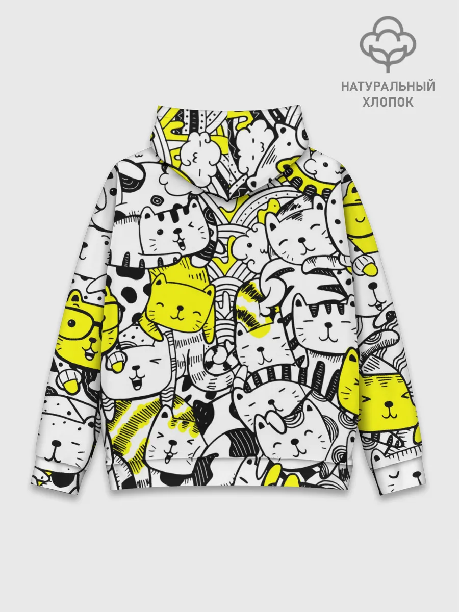 Худи мужской база хлопок / Котики