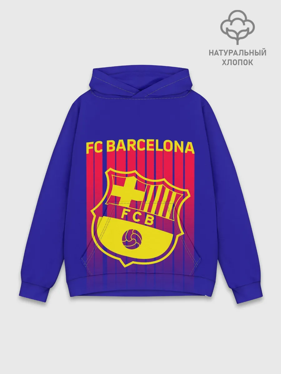 Худи мужской база хлопок / FC BARCELONA / ФК БАРСЕЛОНА