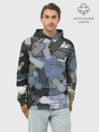 Худи мужской база хлопок / Patchwork
