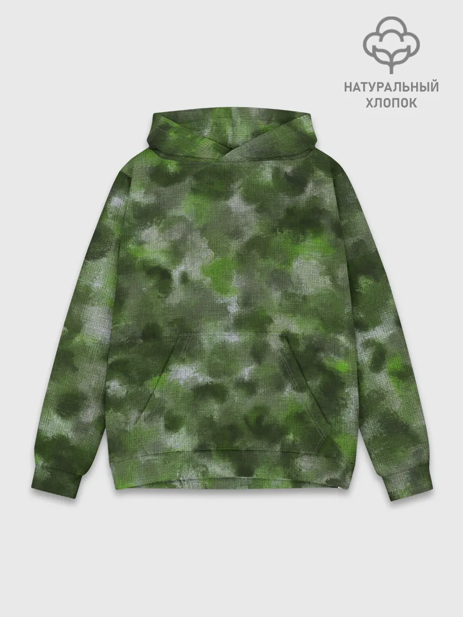 Худи мужской база хлопок / Canvas Green Camo