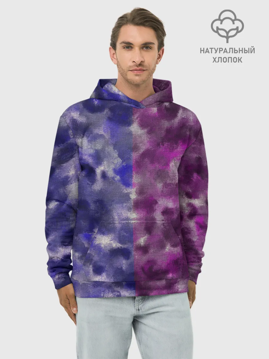 Худи мужской база хлопок / Sides Camouflage