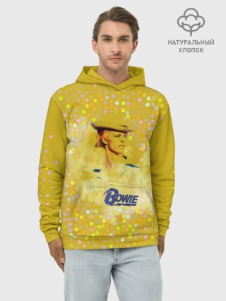 Худи мужской база хлопок / David Bowie Gold Star