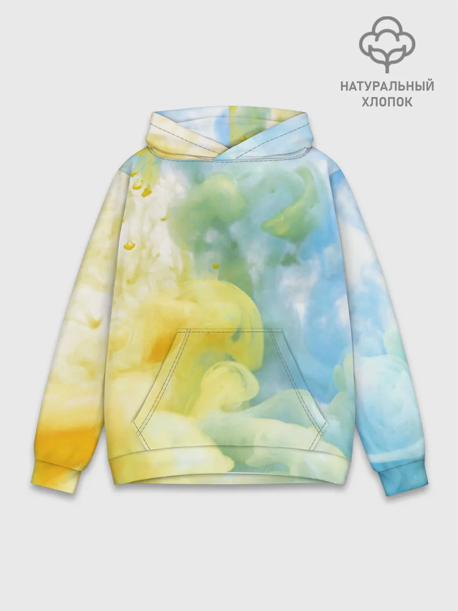 Худи мужской база хлопок / Coloful Smoke