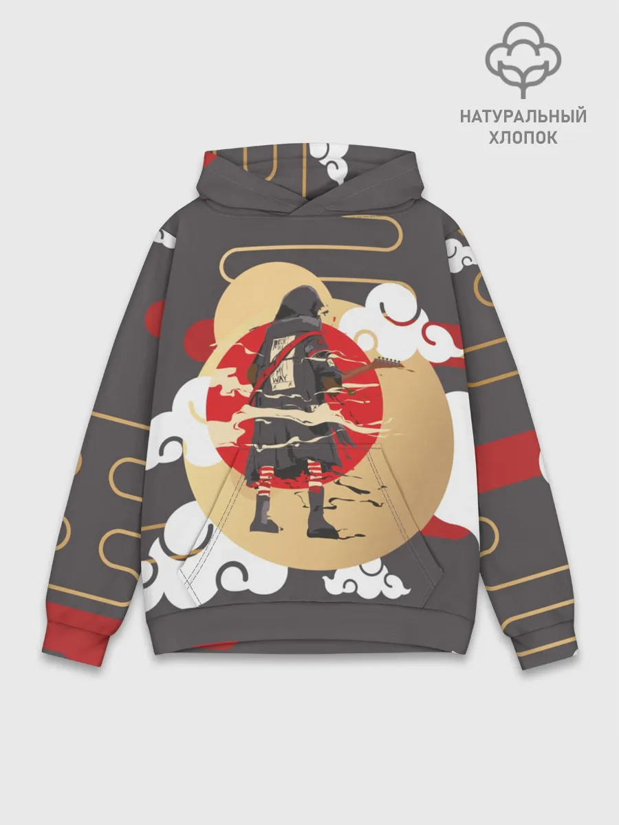 Худи мужской база хлопок / Ниндзя. Япония