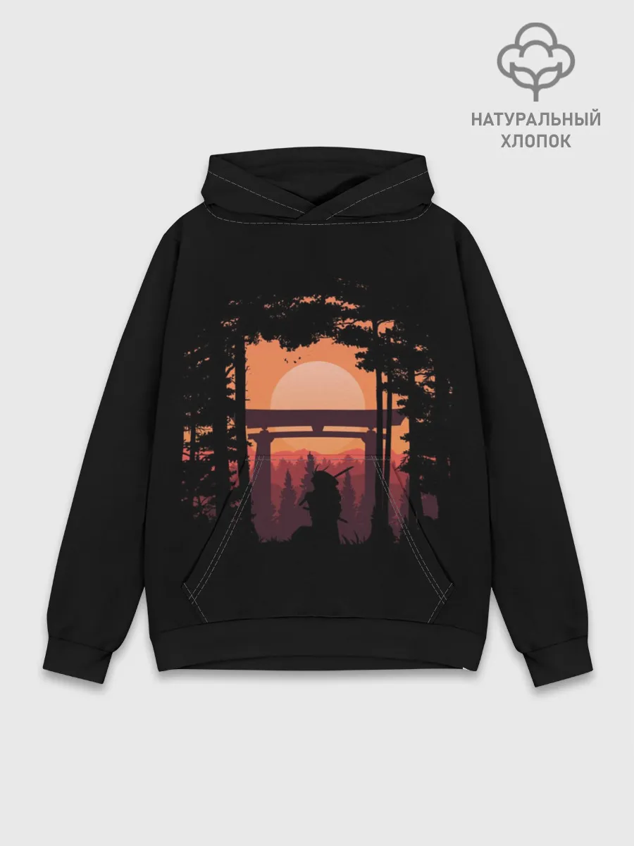 Худи мужской база хлопок / Ниндзя в одиночестве