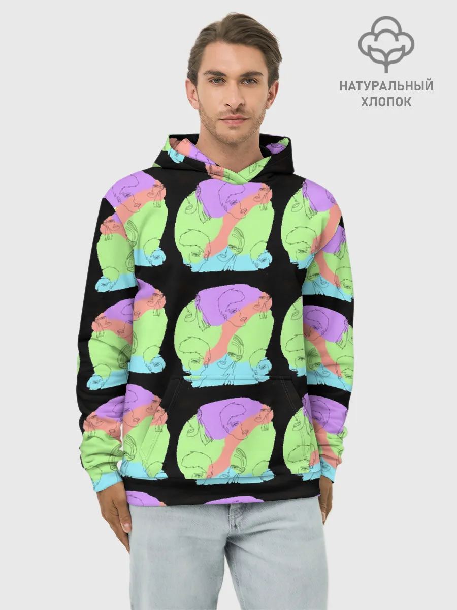 Худи мужской база хлопок / Лица