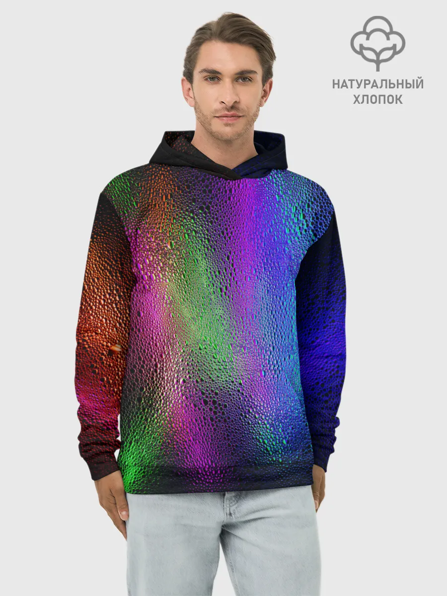 Худи мужской база хлопок / Neon Lights