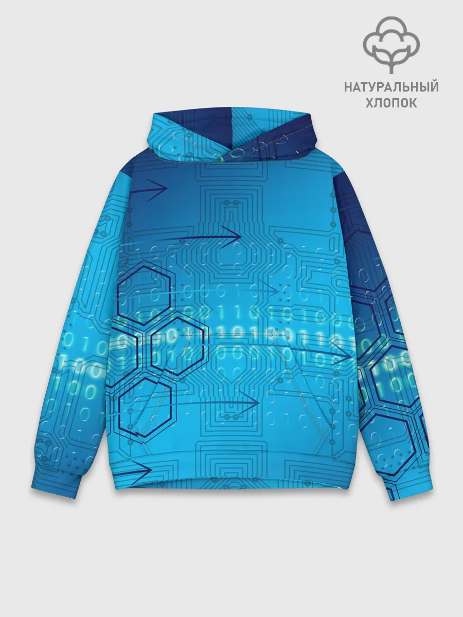 Худи мужской база хлопок / ДвоиЧный код