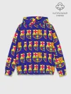 Худи мужской база хлопок / ФК БАРСЕЛОНА / PATTERN / УЗОР