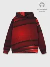 Худи мужской база хлопок / 3D red Абстрактные линии