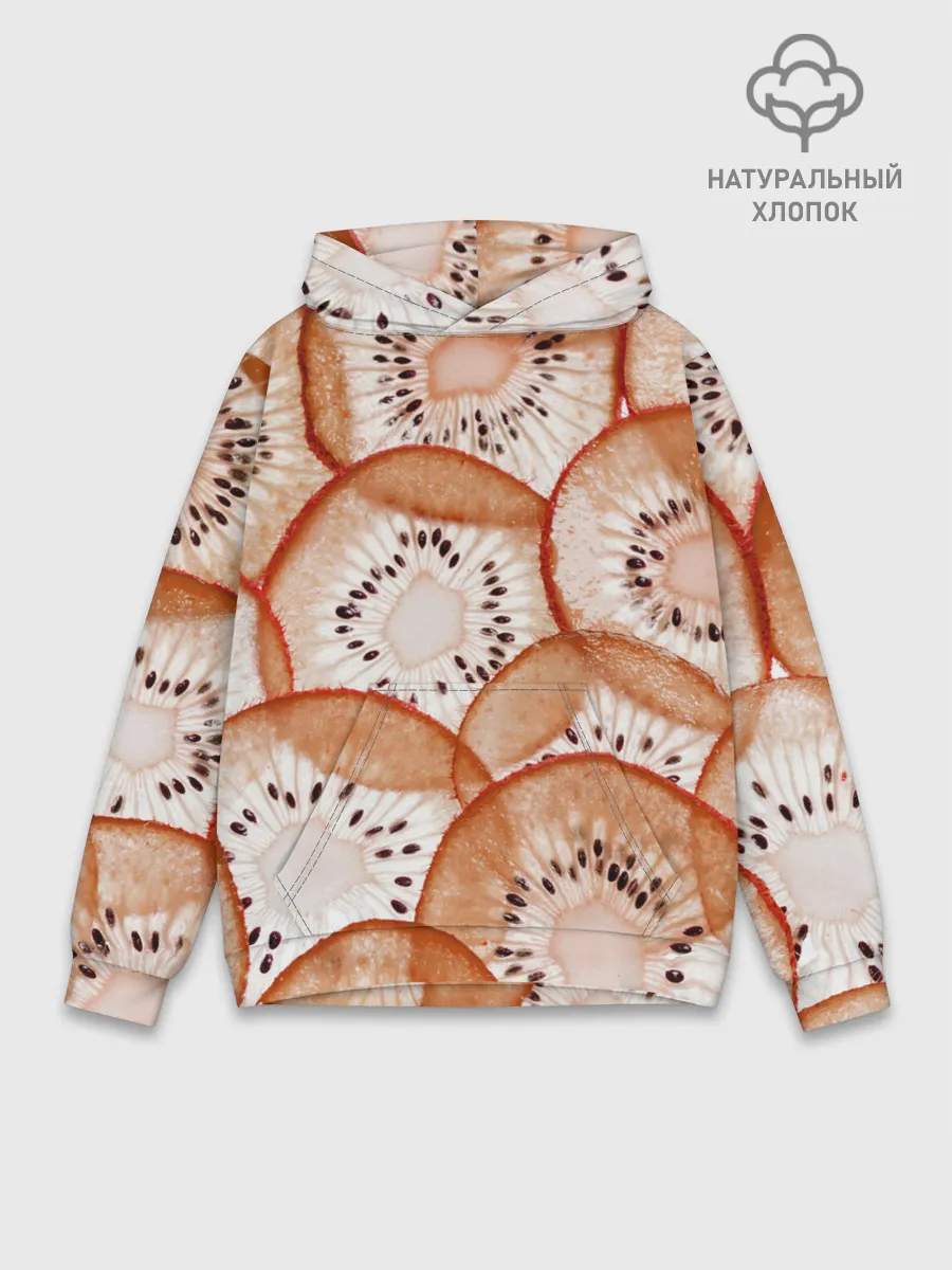 Худи мужской база хлопок / Красный Киви