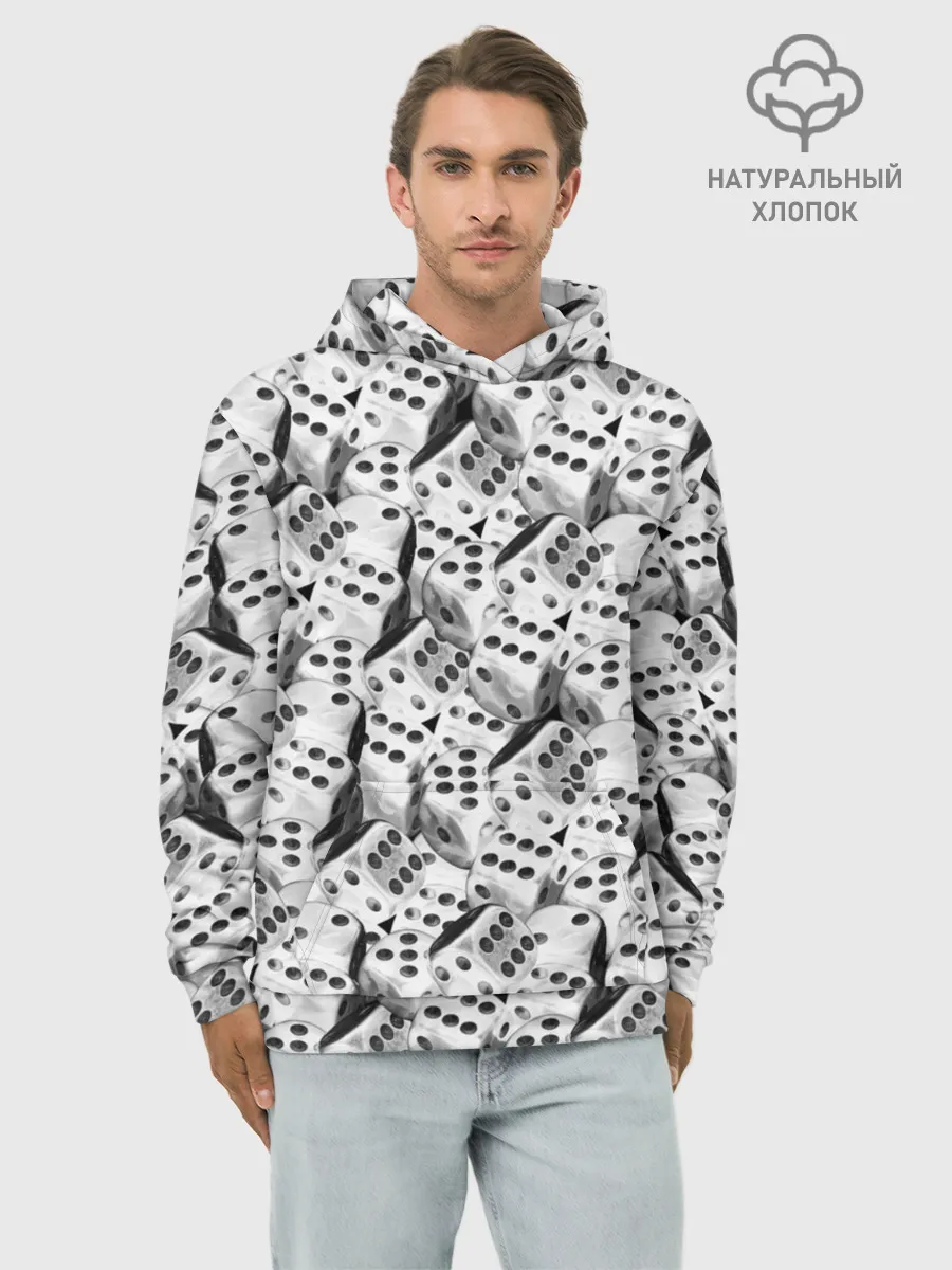 Худи мужской база хлопок / Игральные Кости