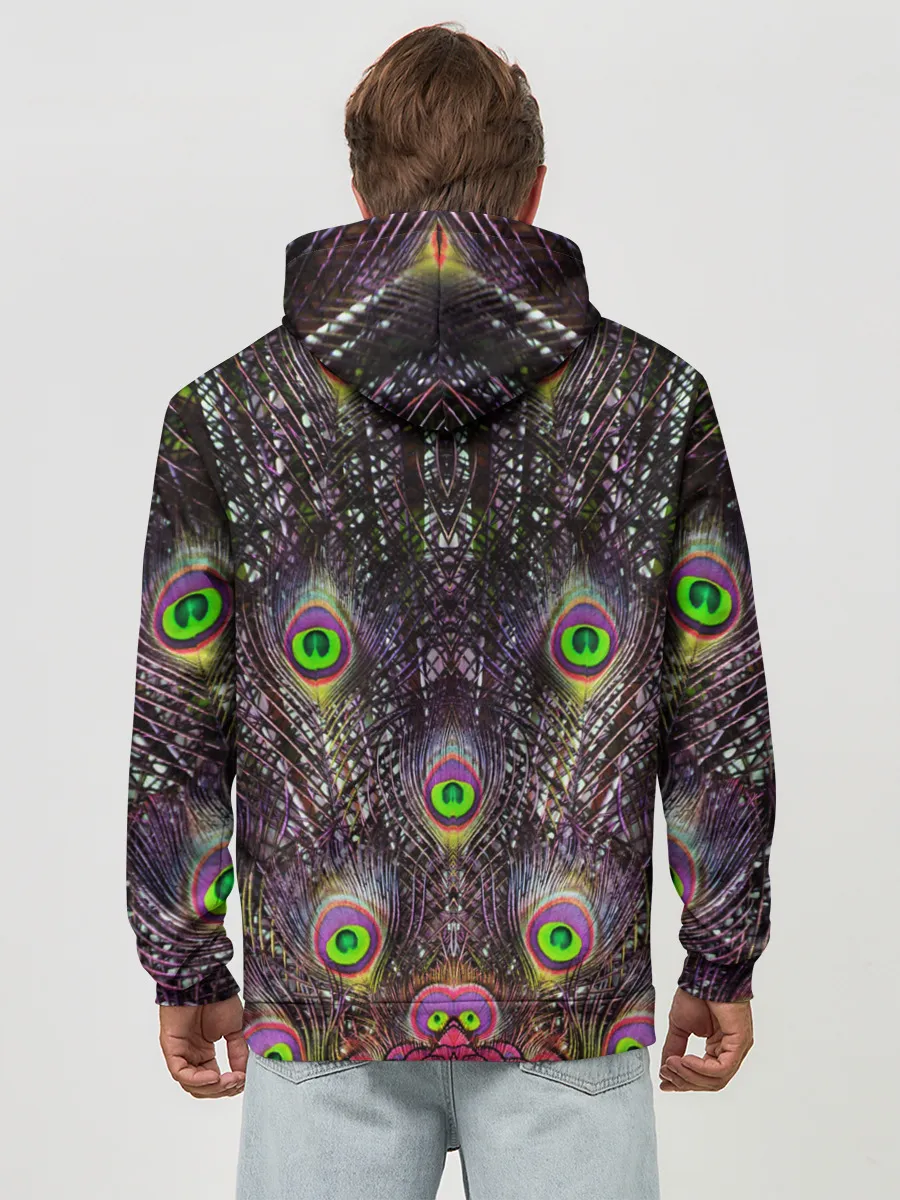 Худи мужской база хлопок / Оперение Павлина