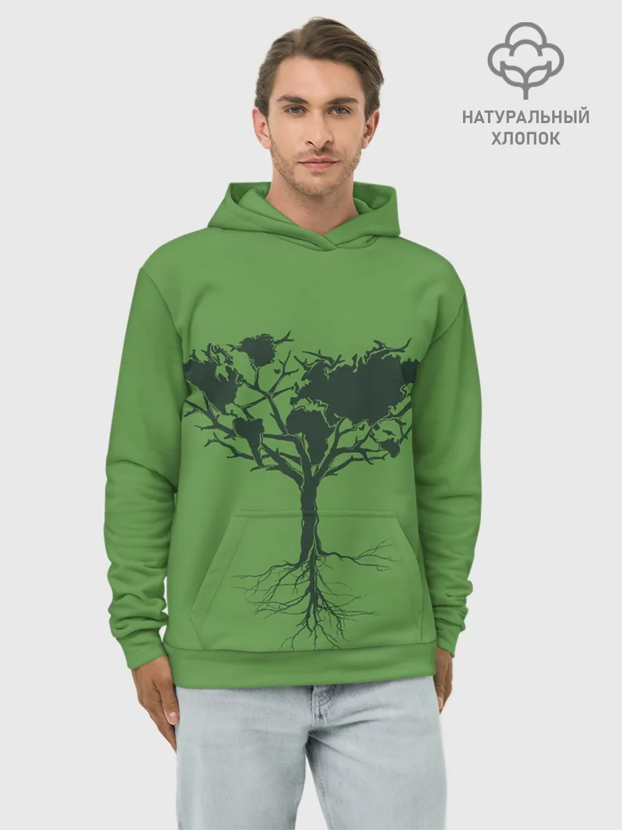 Худи мужской база хлопок / Древо Мира