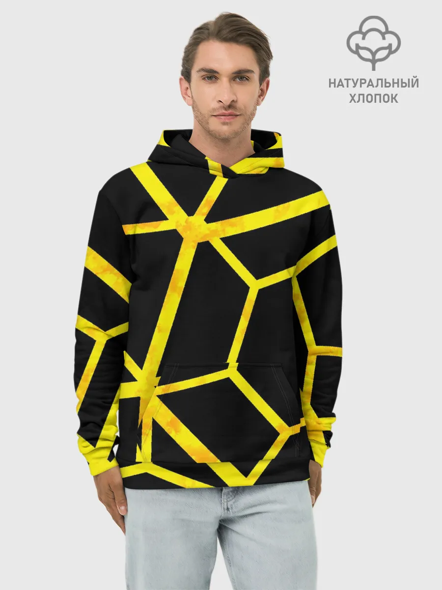 Худи мужской база хлопок / Hexagon