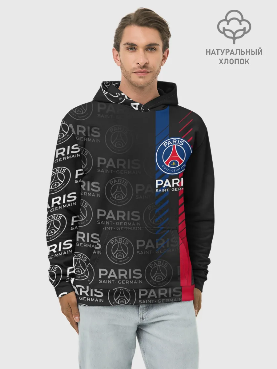 Худи мужской база хлопок / ФК ПСЖ / PARIS SAINT GERMAIN