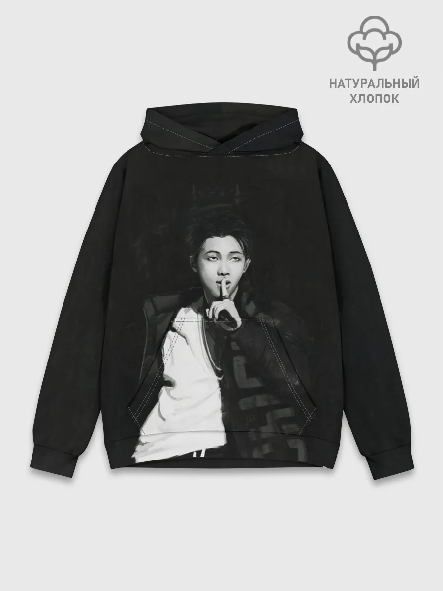 Худи мужской база хлопок / Namjoon black