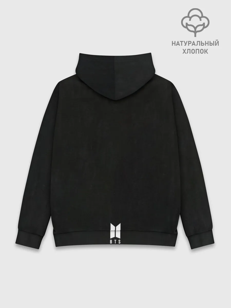 Худи мужской база хлопок / Namjoon black