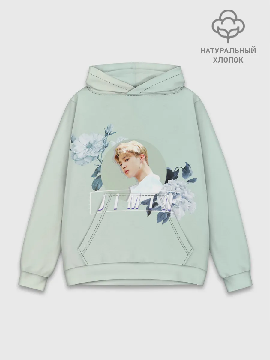 Худи мужской база хлопок / Чимин в цветах