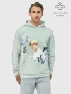 Худи мужской база хлопок / Чимин в цветах
