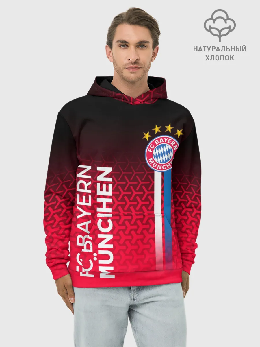 Худи мужской база хлопок / ФК БАВАРИЯ / BAYERN / МЮНХЕН
