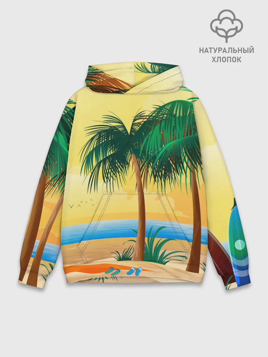 Худи мужской база хлопок / Пляж