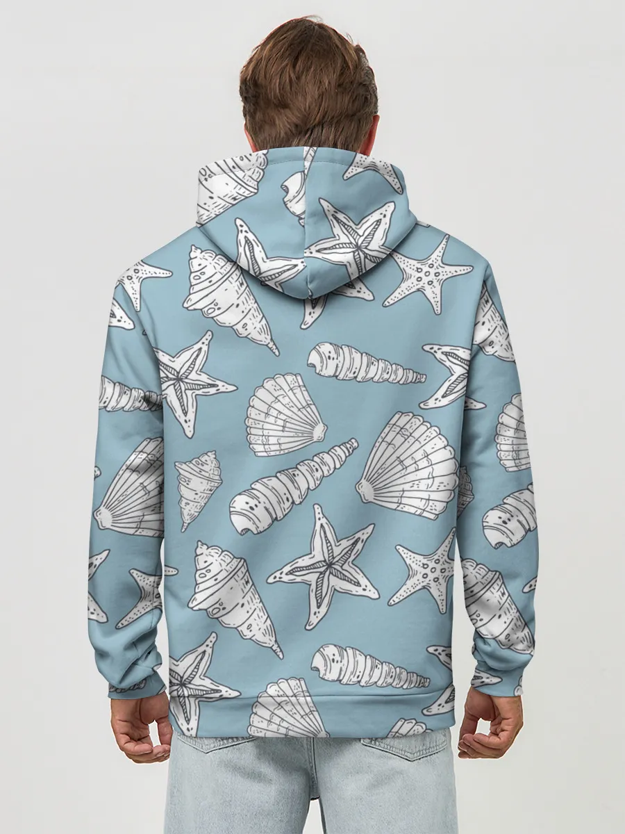 Худи мужской база хлопок / Морские обитатели
