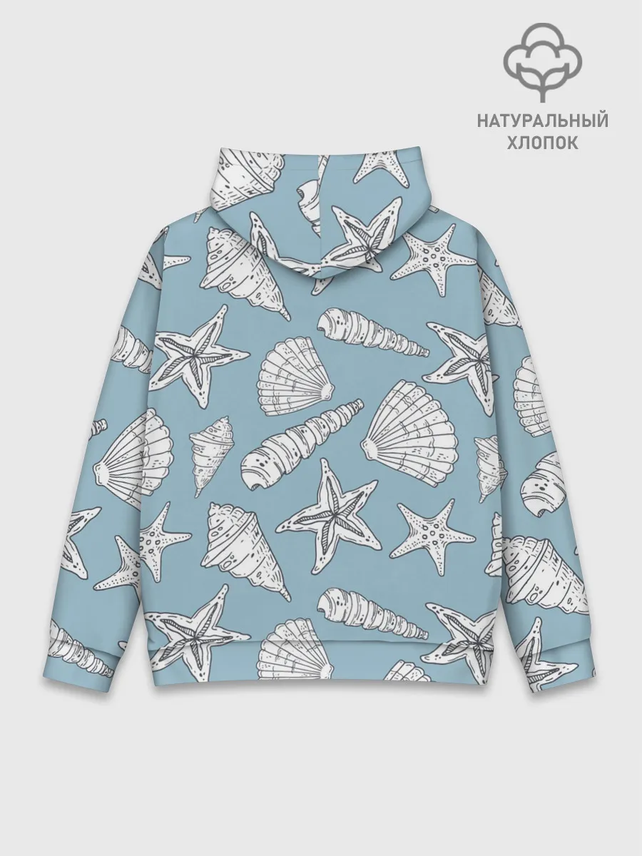 Худи мужской база хлопок / Морские обитатели