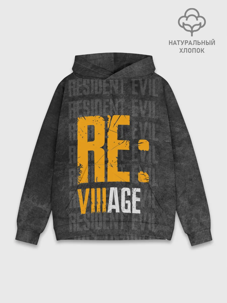 Худи мужской база хлопок / RE VILLAGE | ДЕРЕВНЯ ОБИТЕЛЬ ЗЛА