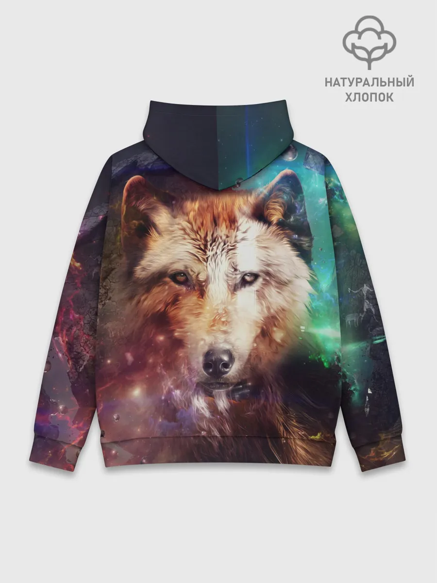 Худи мужской база хлопок / Красивый волк