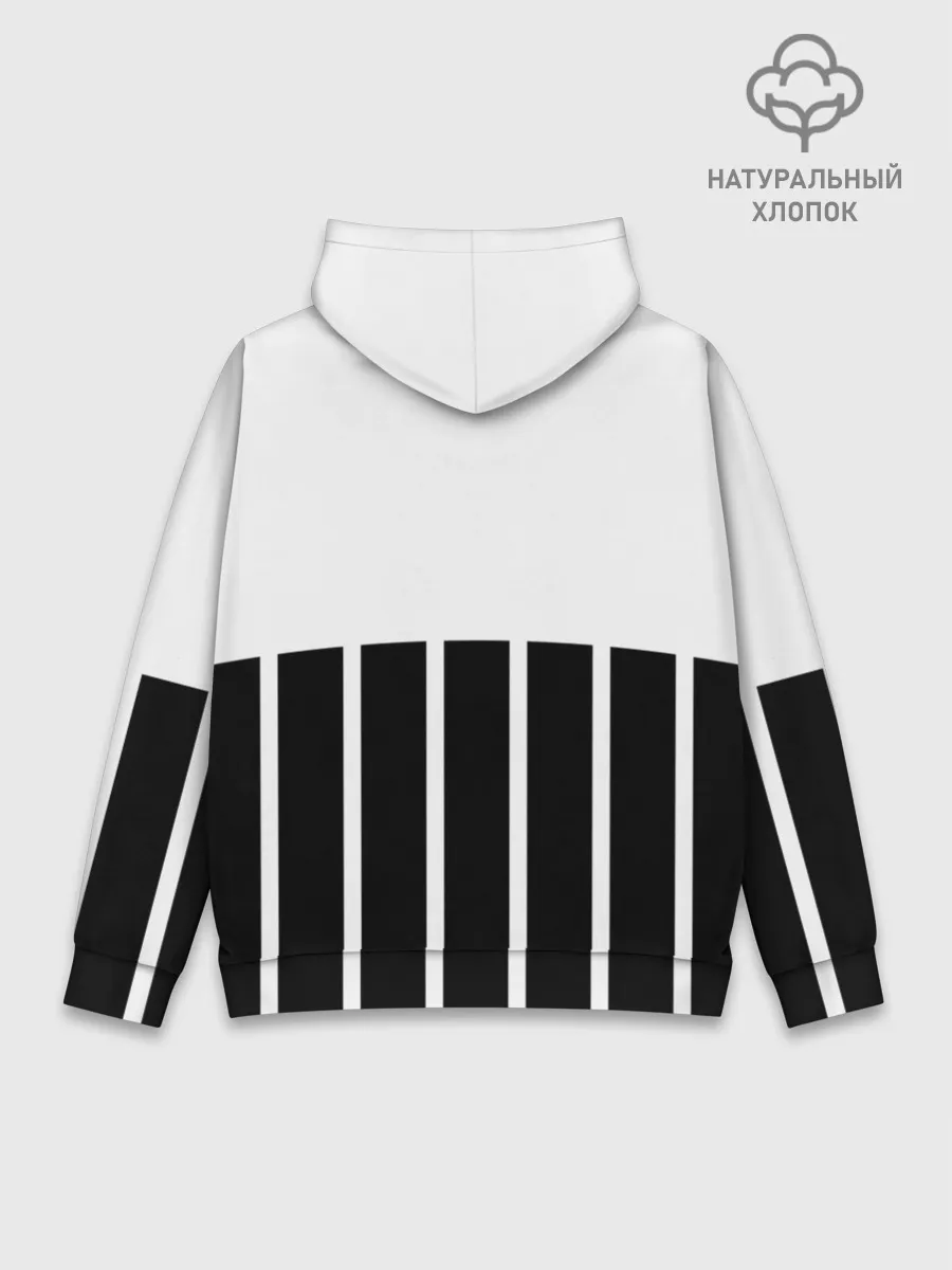 Худи мужской база хлопок / Juventus | Tee Black and White