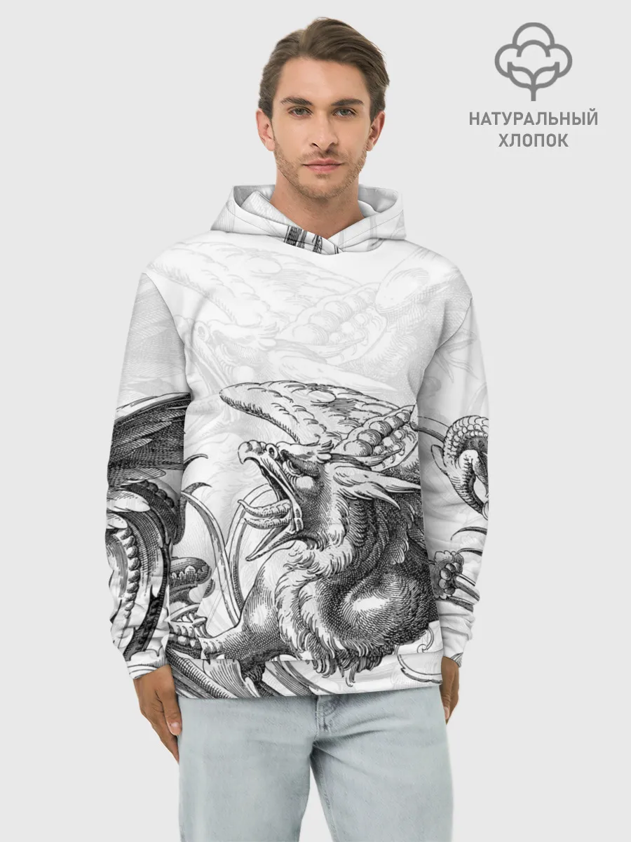Худи мужской база хлопок / Грифон