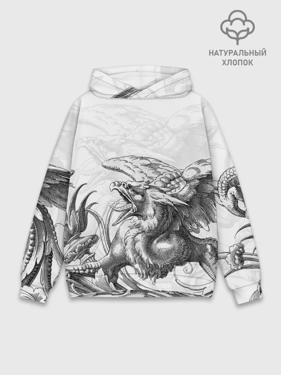 Худи мужской база хлопок / Грифон
