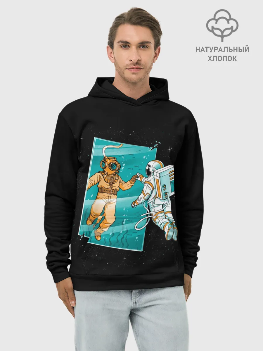 Худи мужской база хлопок / Параллельный Мир
