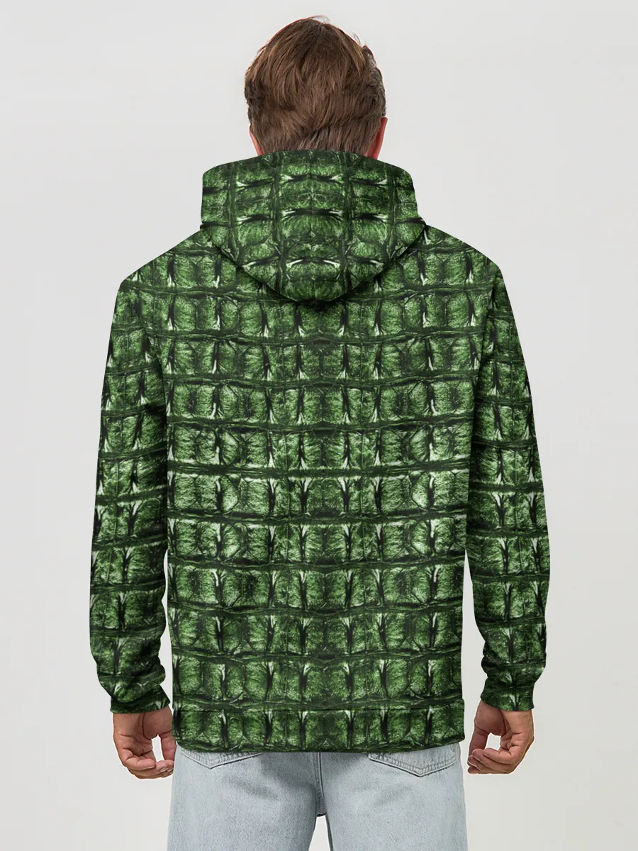 Худи мужской база хлопок / Текстура Аллигатора