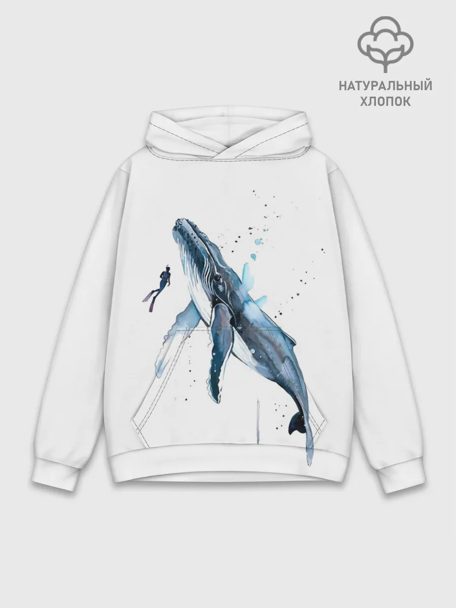 Худи мужской база хлопок / кит