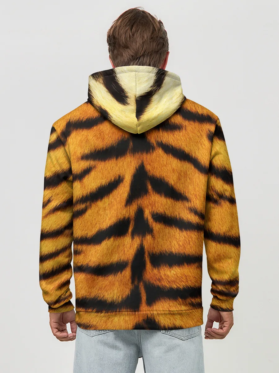 Худи мужской база хлопок / Шкура Тигра