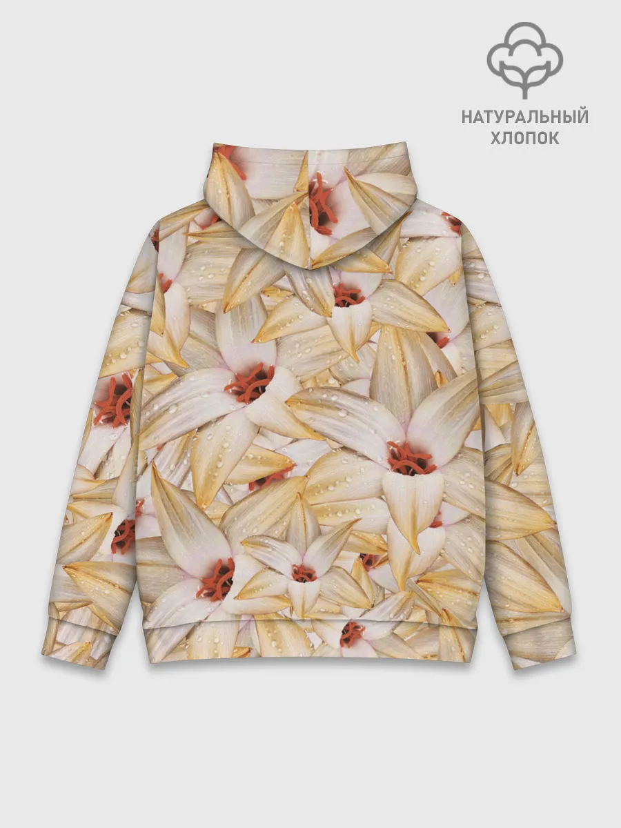 Худи мужской база хлопок / Яркие Цветы