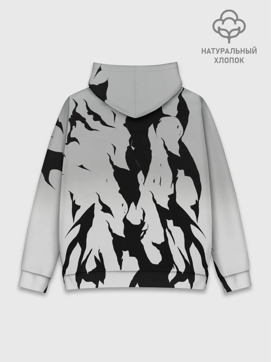 Худи мужской база хлопок / Черный Аста демон Чёрный клевер