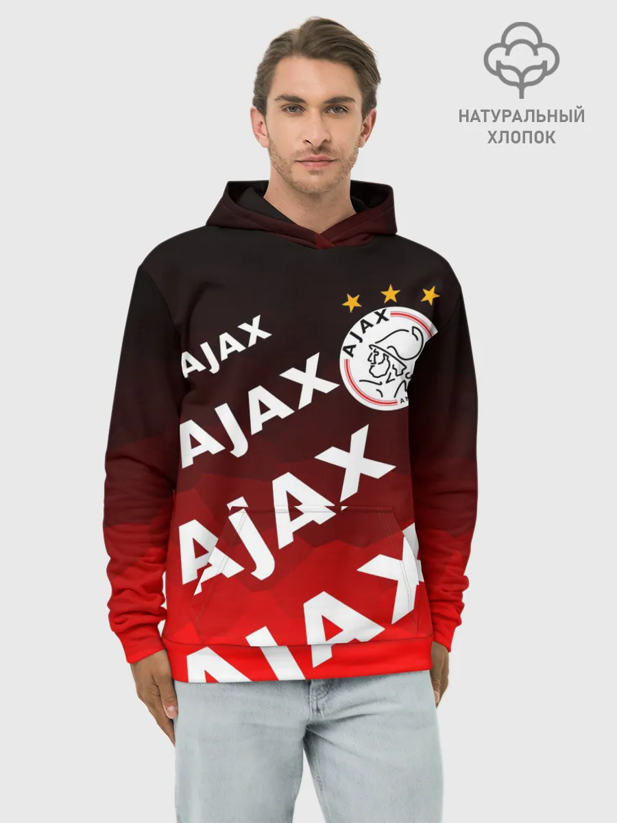 Худи мужской база хлопок / FC AJAX AMSTERDAM / ФК АЯКС