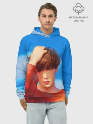 Худи мужской база хлопок / Park Jimin Art