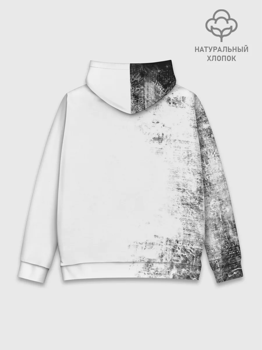 Худи мужской база хлопок / Черный Аста демон Чёрный клевер