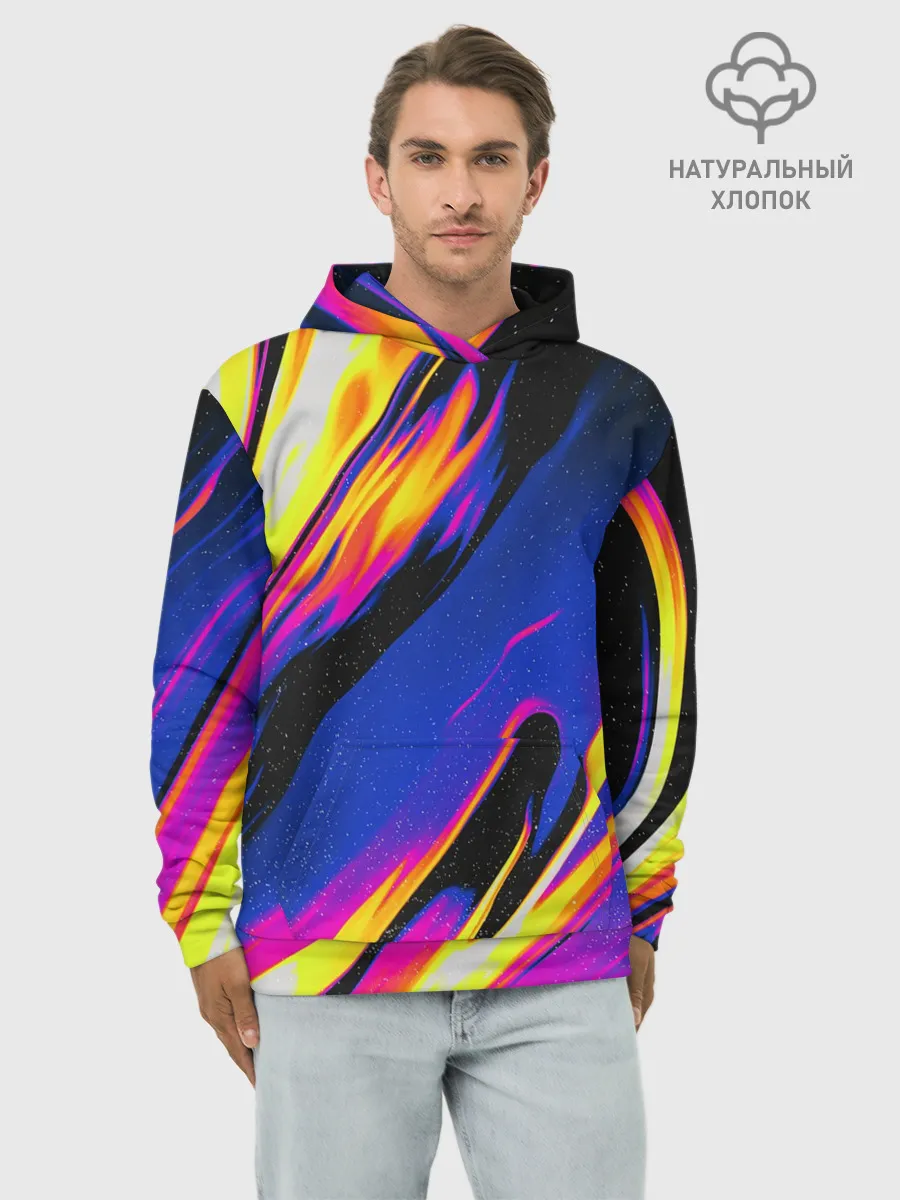 Худи мужской база хлопок / БЕНЗИНОВЫЕ РАВЗОДЫ / ТЕКСТУРА
