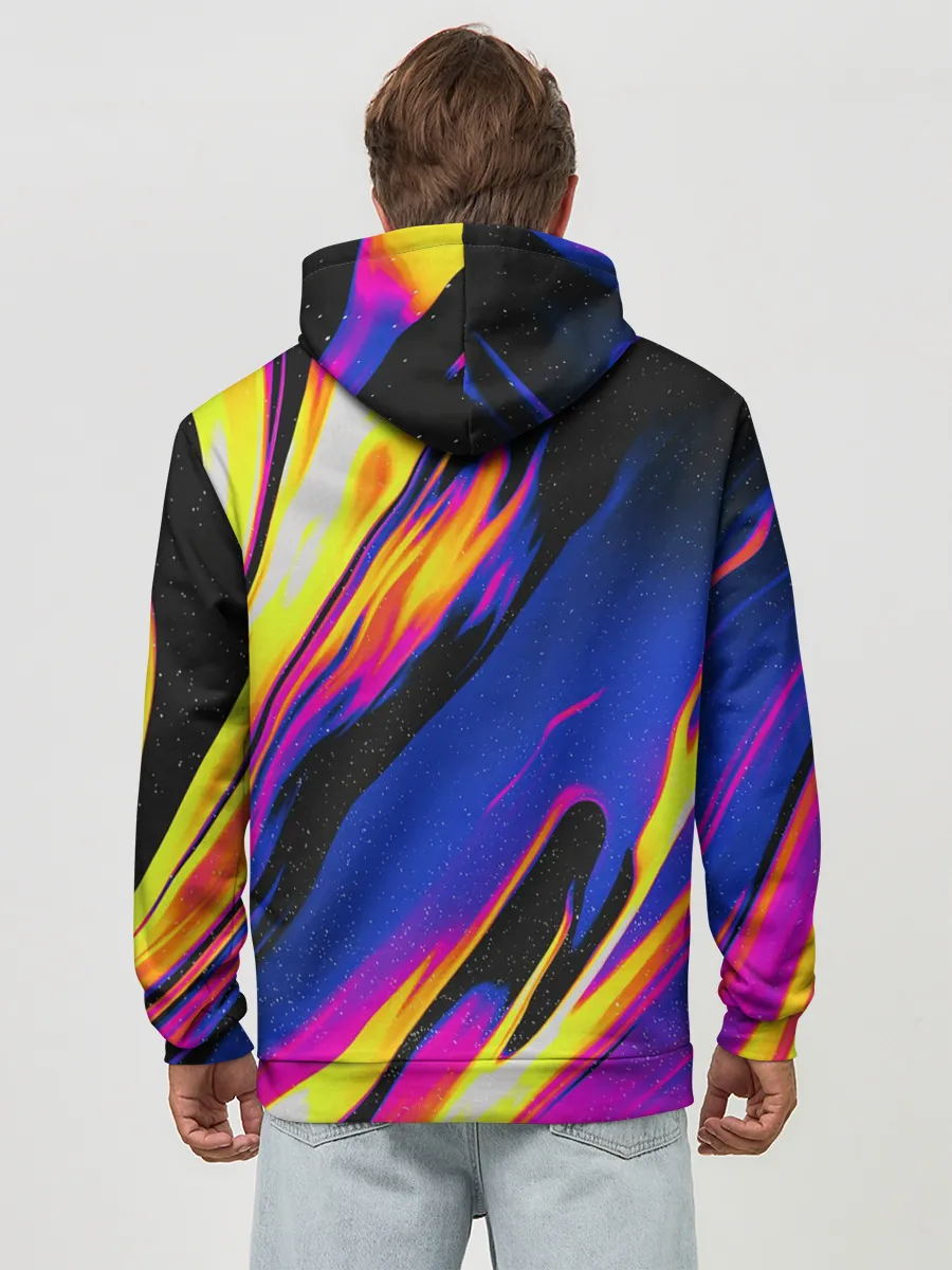 Худи мужской база хлопок / БЕНЗИНОВЫЕ РАВЗОДЫ / ТЕКСТУРА