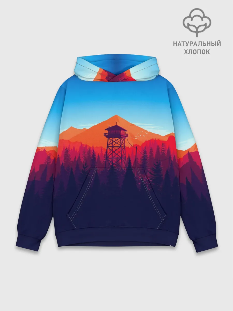 Худи мужской база хлопок / Одинокая вышка